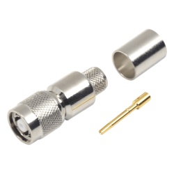 RF INDUSTRIES LTD RP-1202-I Conector TNC Macho Inverso Anillo Plegable para ensamblar en cables RG-8/U LMR-400 Niquel Oro Teflon