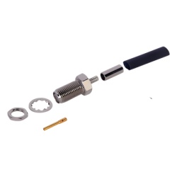 RF INDUSTRIES LTD RSA-3252-B Conector SMA Hembra Montaje Chasis en D Plano de anillo plegable para RG-174/U.
