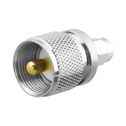 RF INDUSTRIES LTD RSA-3456 Adaptador en Linea de Conector SMA Macho a UHF Macho (PL-259) Niquel/ Oro/ Teflon.