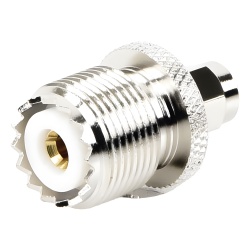 RF INDUSTRIES LTD RSA-3457 Adaptador en Linea de Conector SMA Macho a UHF Hembra (SO-239) Niquel/ Oro/ Teflon.