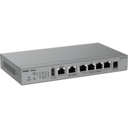RUIJIE RG-CNC105 Controlador de Red (CNC) / Todo en Uno AC-Router-Switch PoE / 5 Puertos 2.5G / 4 Puertos PoE+ / Gestión de 32 APs / Capacidad de Reenvío 2 Gbps / Gestión Cloud / Línea Cybrey