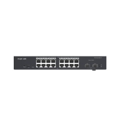 RUIJIE RG-ES218GC-P Switch L2 Administrable PoE con 16 Puertos Gigabit PoE 802.3 AF/AT + 2 SFP para fibra 1Gb Gestion Gratuita Desde la Nube 240 Watts