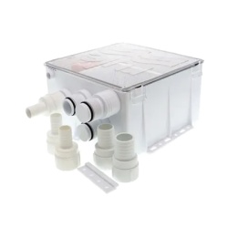 RULE 98B-24 Sistema de desague para duchas con bomba de achique de 800 galones por hora a 24 Volts de corriente directa e interruptor de flotacion