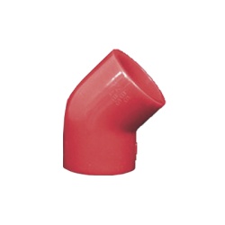 SAFE FIRE DETECTION INC. RP5203X Codo de 45 Grados para Tubería de Detección por Aspiración / 1 Pulgada / CPVC Resistente al Fuego / Aprobación UL / NFPA