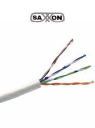 SAXXON TVD119121 SAXXON OUTP5ECOP305BC - Bobina de Cable UTP Cat5e 100% Cobre/ 305 Metros/ Bobinado REELEX/ Color Blanco/ Uso Interior/ 4 Pares/ Soporta Pruebas de Rendimiento/ Ideal para Cableado de