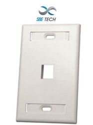SBE TECH SBT1630001 SBE TECH SBE-2517-1P-WT - Placa de pared de 1 puerto color blanco