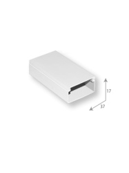 SBE TECH SBT1630024 SBE TECH SEB-1737 - Canaleta plastica / PVC / Una via / Alto 1.7 cm Ancho 3.7 cm Largo 2 metros