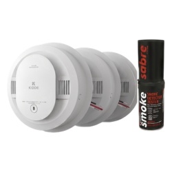 SDI 210314661KSABRE Kit de 20 Detectores de Humo Autonomos KIDDE con Bateria 10 Anos / Probador SABRE SDI / Fotoelectrico / Alarma 85 dB
