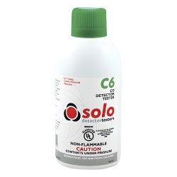 SDI SOLO-C6 Lata De Gas De Monoxido De Carbono (CO) Genuino Para Prueba De Detectores De CO Uso Manual o En Dispensadores SOLO-330/SOLO-332 Listado UL