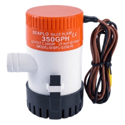 SEAFLO SFBP1-G35-01 Bomba de Achique Sumergible SEAFLO SFBP1-G35-01 / 350 GPH (1 325 LPH) / 12V CD / No Automatica / Proteccion Anti-Aire / Sellos Hermeticos / Cableado Marino / Base de Filtro Removib