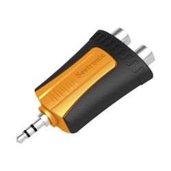 SEETRONIC MMJ3-2RF Conector Estereo | 3.5 mm - 2 x conector Hembra RCA | Adaptador de Carcasa de Plastico