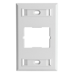 SIEMON CT2-FP-02B Placa de Pared CT Para un Acoplador Color Blanco Version Bulk (Sin Empaque Individual)