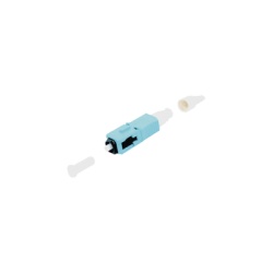 SIEMON FC1-LB-SC5-9AQ Conector de Fibra Optica Pre-Pulido LightBow SC Simplex Multimodo 50/125 (OM3/OM4) Re-Terminable Color Aqua