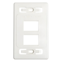 SIEMON MX-FP-S-04-02B Placa de Pared Modular MAX de 4 Salidas Color Blanco Version Bulk (Sin Empaque Individual)