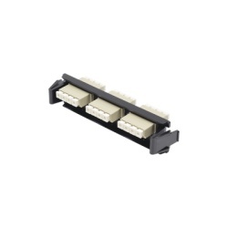 SIEMON RIC-F-LC12-01C Placa Acopladora de Fibra Optica Quick-Pack Con 3 Conectores LC Quad (12 Fibras) Para Fibra Multimodo Beige