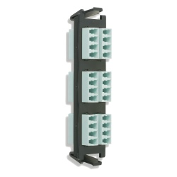 SIEMON RIC-F-LCQ24-01C Placa acopladora de Fibra Optica Quick-Pack Con 6 Conectores LC Quad (24 Fibras) Para Fibra Multimodo Aqua
