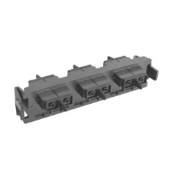 SIEMON RIC-F-SC6-01 Placa Acopladora de Fibra Optica Quick-Pack Con 3 Conectores SC Duplex (6 Fibras) Negro