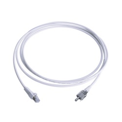 SIEMON T2E2-03M-B02L Patch Cord TERA Cat5e 10/100BASE-T de 2 Pares y Conector Modular LS0H Color Blanco 3 Metros (9.84 Pies)