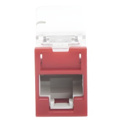 SIEMON Z6-03 Jack Z-Max UTP Categoria 6 Montaje Hibrido en Placa de Pared (Plano y Angulado) Color Rojo