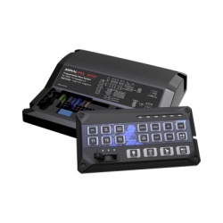 SIGNALPRO SP204R Sirena Vehicular de 200W de Potencia Con Controlador de Panel Deslizante de 19 botones indicador de flecha de trafico de 6 LED 12 Salidas Auxiliares