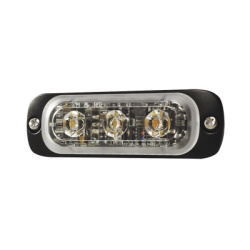 SIGNALPRO SP3A Luz Auxiliar de 3 LED Ambar Lente Transparente SAE