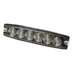 SIGNALPRO SPL6A Luz Auxiliar de 6 LED Ambar lente Transparente SAE