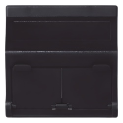 SIMON SM-2-KEYA-G (KB80MD64/14) Placa Voz y Datos Inclinada con Guardapolvo y Adaptador Doble para RJ45 Keystone - Color Grafito