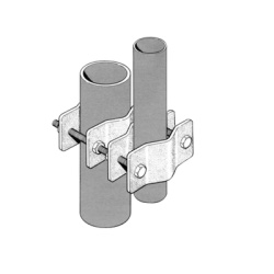 SINCLAIR CLAMP-005 Juego Sencillo de Abrazadera Dual para Mastiles de 3.81 a 8.9 cm. de Diametro.