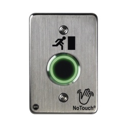 STI NT-SS100-ES Interruptor IR NoTouchÂ® de Acero Inoxidable De un solo grupo Simbolo de puerta