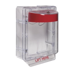 STI STI-1130-NR Cubierta Protectora Serie Stopper IIÂ® De Policarbonato Con Bocina Espaciador Transparente Montaje en Superficie Sin Etiqueta