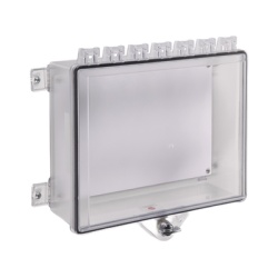 STI STI-7521 Gabinete de proteccion tipo 4X con placa trasera y bloqueo de pulgar - Transparente