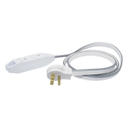 SURTEK SYS-136051 Extension electrica plana de 1 metro con clavija aterrizada.