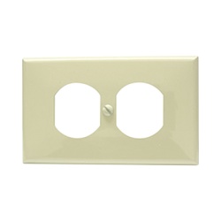 SURTEK SYS-136600 Placa de plastico para contacto duplex color marfil.