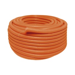 SURTEK SYS-136851 Manguera Poliducto Corrugado Flexible Naranja Reforzado de 3/4" x 50 m Para Instalaciones Electricas /Polietileno Alta Densidad HDPE/ Sin guia /Resistente a Intemperie.