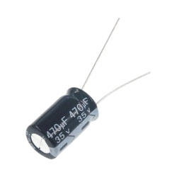SYSCOM PARTS 140XRL354470 Capacitor Electrolitico de Aluminio Radial de 470 ÂµFd 35 Vcc 105 Â°C 10 x 20 mm.