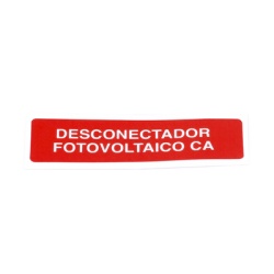 Syscom PVLDISCONNECTOR/20 Etiqueta de Desconectador Fotovoltaico en Vinil Adhesivo Mate / Paquete con 20