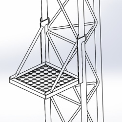 SYSCOM TOWERS S-PLD-Z35G Plataforma de Descanso para Tramo STZ35G