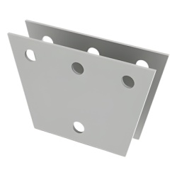 SYSCOM TOWERS SJ-P3 Par de Placas Igualadoras de con Perforaciones para 3 Retenidas. Galvanizado Electrolitico.