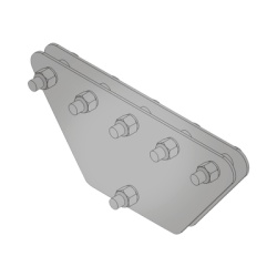SYSCOM TOWERS SP-202050 Placas igualadoras con tornilleria y separadores para 5 retenidas. Galvanizado electrolitico (20x20x50 cm).