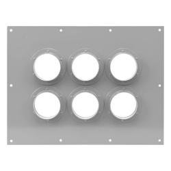 SYSCOM TOWERS STEP423 Placa Pasamuro con Capacidad de 6 Botas de 4