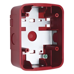 SYSTEM SENSOR SBB-SPR-L Caja de Montaje en Pared para Bocina y Bocina con Lampara Estroboscopica y para montaje en Techo de Bocinas Color Rojo