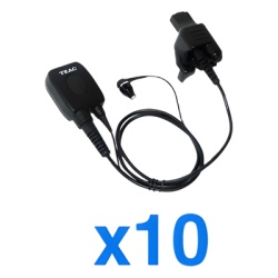 TEAC EM200MH2KIT Kit de 10 microfonos audifonos para Motorola HT1000/XTS1500/XTS200/XTS300/XTS5000/MTX838