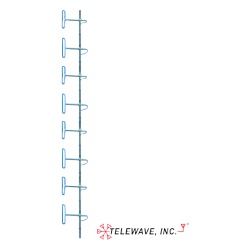 TELEWAVE INC ANT-150D7-12 Antena Base VHF 138-174 MHz 8 Elementos de Dipolos Separados 7 a 12 dBd.