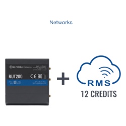Teltonika RUT200+1YRMS Router Teltonika LTE/4G RUT200 + 12 creditos RMS