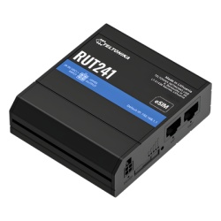 Teltonika RUT241 Industrial Cellular Router Soporta eSIM/ 2 puertos ethernet 10/100Mbps /WiFi 802.11b/g/n /WAN Failover