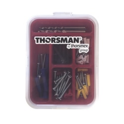 THORSMAN TH-KIT-FC Kit para Sistemas de Fijacion en Concreto Taquetes con doble expansion y guia incluida para facil instalacion (104 piezas)