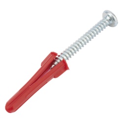 THORSMAN TP-2X-KIT Paquete Con 10 Taquetes Rojos de 1/4" y 10 tornillos 10 x 1 1/2" (4.82 x 38 mm) (1103-05002)
