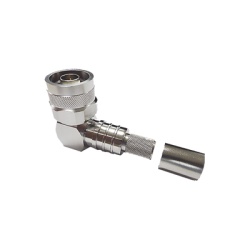 Times Microwave EZ-400-NMH-RA-X Conector N Macho Angulo Recto Plegable Hex. con Pin Cautivo para cables Tipo RG8