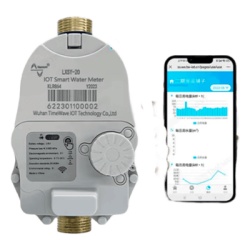 TIMEWAVE TWLXSY50 Medidor de Agua mecanico LoRaWAN IoT de 2 pulgadas / Valvula de corte de flujo / Bateria Litio de Larga Duracion / Comunicacion Inalambrica / Monitoreo Remoto