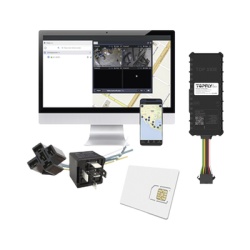 TopFlyTech TLW26BLKIT Kit Dispositivo TLW26BL para localizacion para vehiculos / Conectividad 4G LTE y BLE 5.0 / Diferentes tipos de notificaciones / Corte y restablecimiento de energia / Relay + EPCO